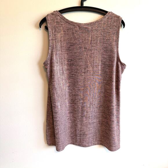 Susan Graver Womens Size Large Pink Liquid Knit Tunic Tank Top Blouse Shimmering - Picture 2 of 11